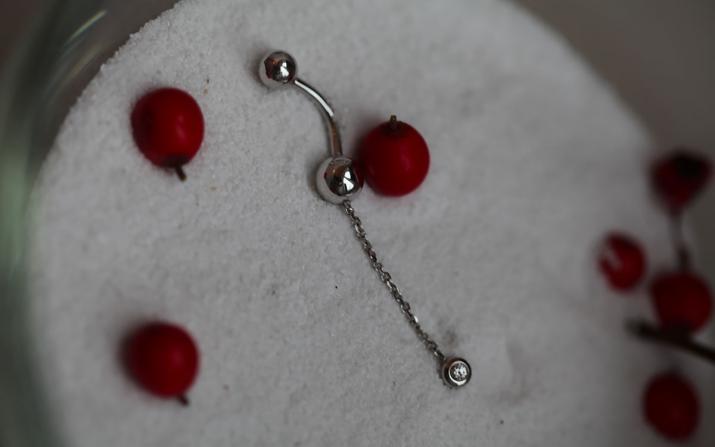 Earrings with 0.10ct Diamond in Rose Gold Bezel Setting - Redline - 0++