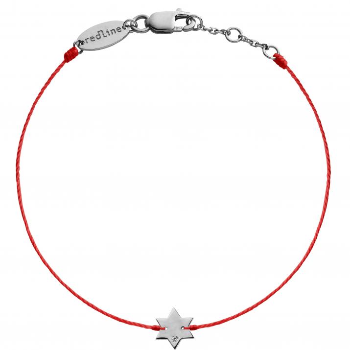 String Bracelet For Women with 0.01ct Round Diamond in Black Gold Pavé Setting - Redline