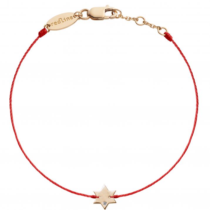 String Bracelet For Women with 0.01ct Round Diamond in Rose Gold Pavé Setting - Redline - 0++