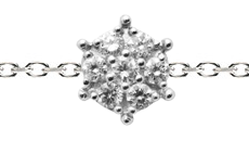 Chain Bracelet Babette White Gold RedLine Jewelry - Redline - 0++