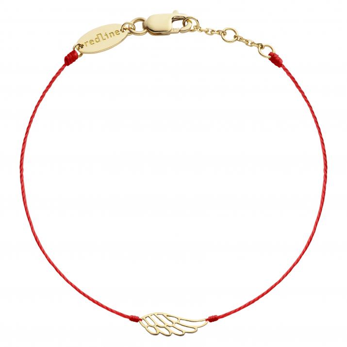 String Bracelet For Women with Wing in Yellow Gold - Redline - 0++