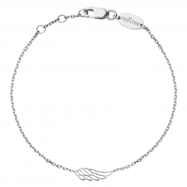 Chain Bracelet For Women with Wing in White Gold - Redline