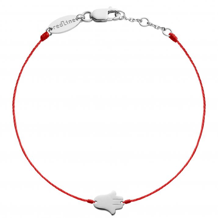 Bracelet fil main de Fatma or blanc - Redline