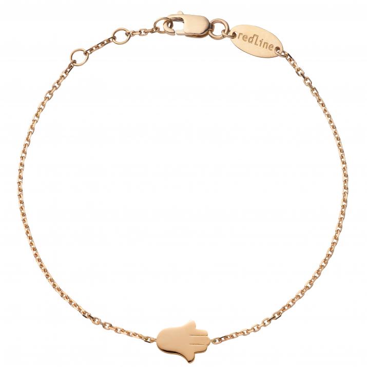 Hand of Fatima rose gold chain bracelet - Redline