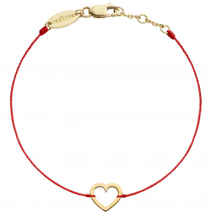 Bracelet fil coeur or jaune - Redline