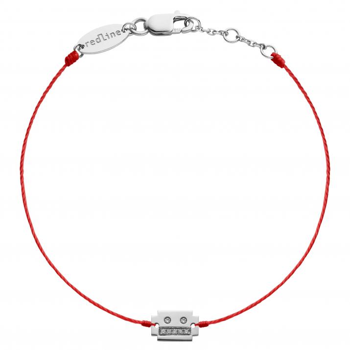 Bracelet fil robot or blanc avec diamant - Redline