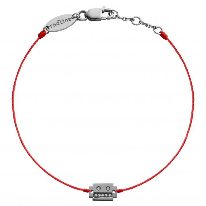 Bracelet fil robot or noir avec diamant - Redline