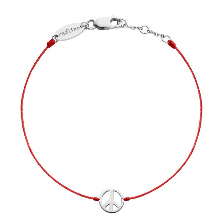 Bracelet Thread Peace & Love White Gold - Redline - 0++
