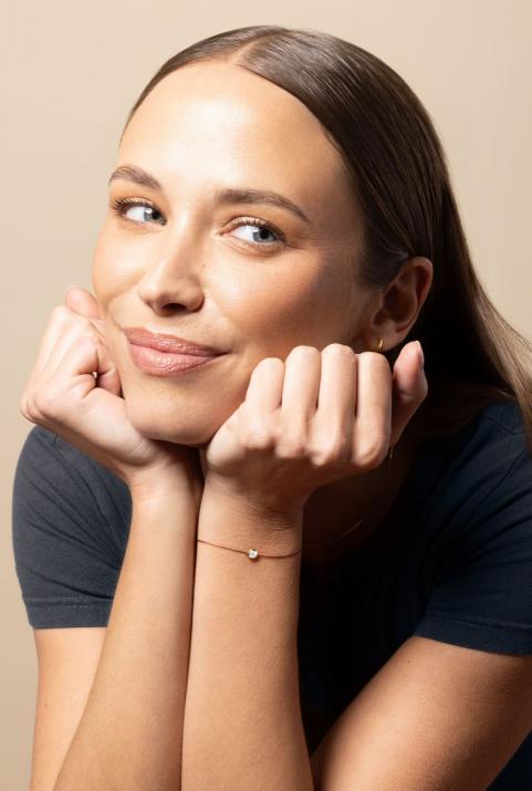 Bracelet fil avec diamant 0.20 carat serti clos or jaune - Redline - 0++