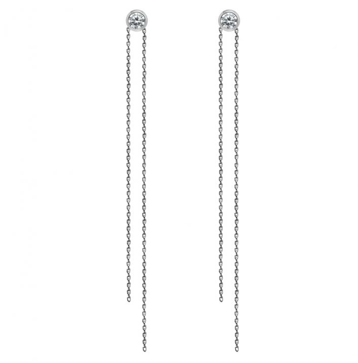 純粋 な ダンテイヤリング ホワイト ゴールド チェーン チェーン - Redline