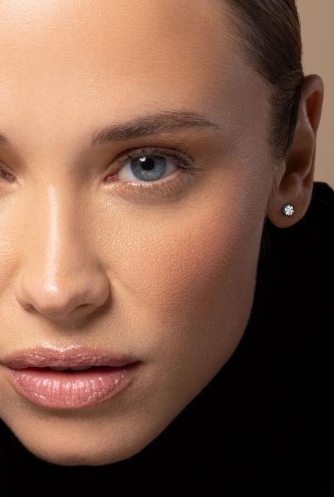 Серьги So illusion из белого золота с бриллиантом 0,2 карата - Redline - 0++