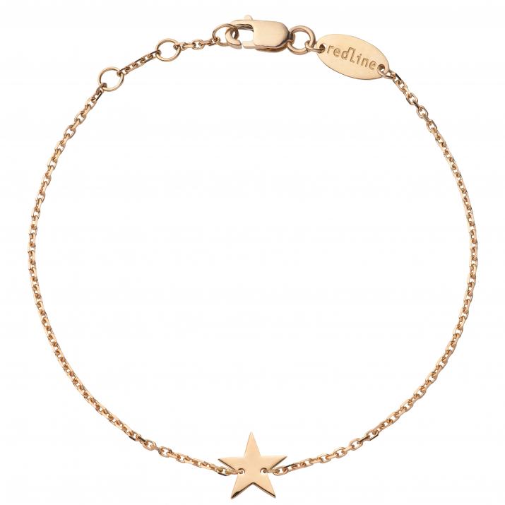 Chain Bracelet For Women with Star in Rose Gold  - Redline