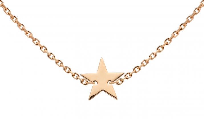 Chain Necklace For Women with Star in Rose Gold  - Redline