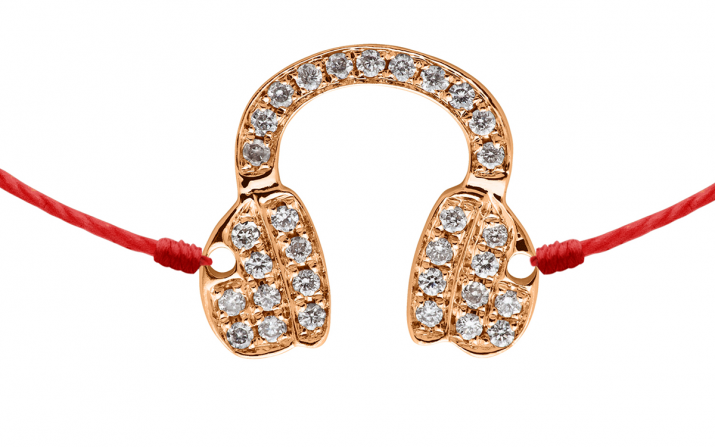 String Bracelet Mr Dj Pavé Rose Gold RedLine Jewelry - Redline - 0++