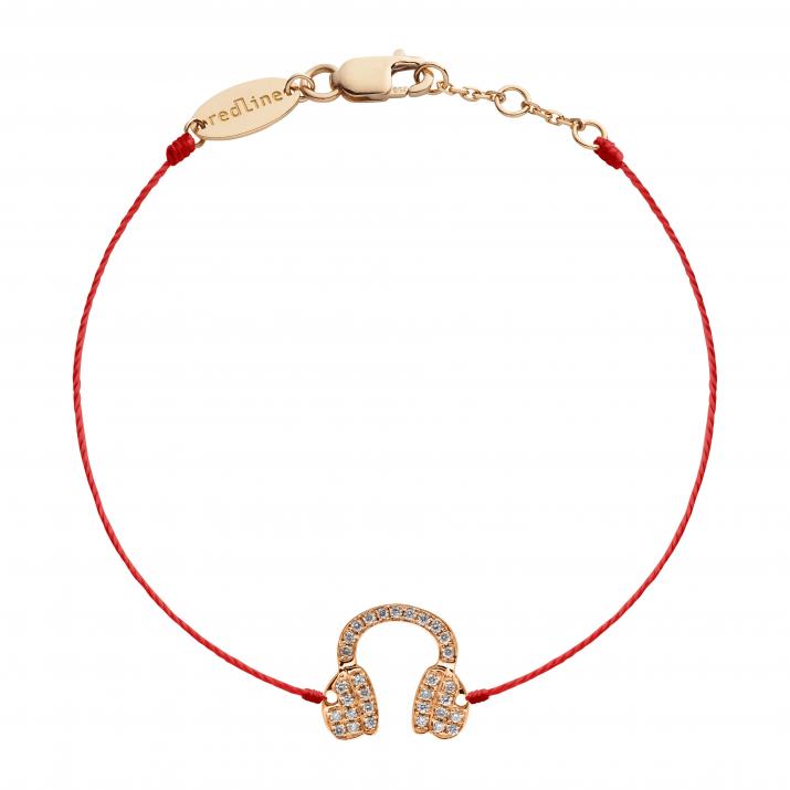 String Bracelet Mr Dj Pavé Rose Gold RedLine Jewelry - Redline - 0++