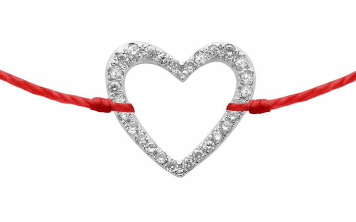 String Bracelet Love Pavé White Gold RedLine Jewelry - Redline - 0++