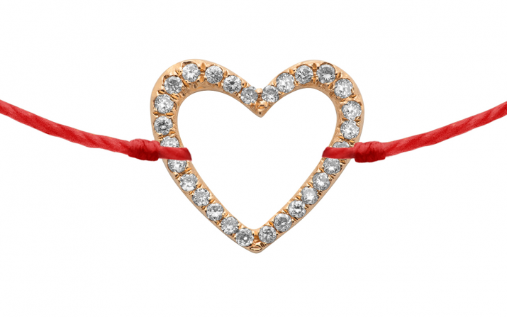 String Bracelet Love Pavé Rose Gold RedLine Jewelry - Redline - 0++