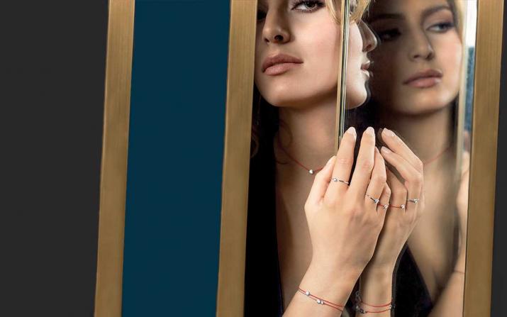 Bangle Ring with 0.05ct Round Diamond in Yellow Gold Bezel Setting - Redline - 0++