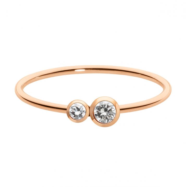 Bangle Ring with 0.15ct Round Diamond in Rose Gold Bezel Setting - Redline