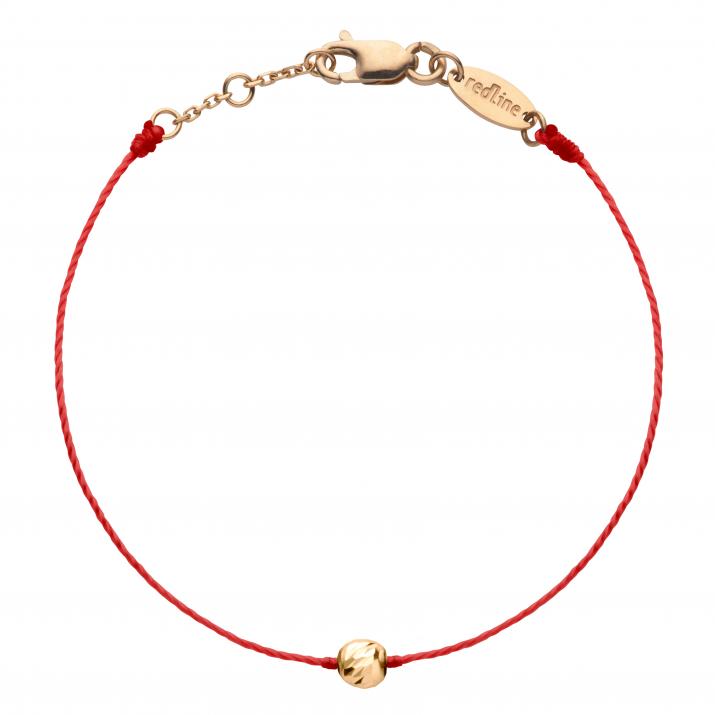 String Bracelet For Children with a Hammered Pearl in Rose Gold - Redline