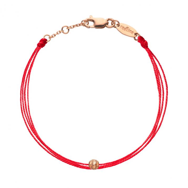 Multistring Bracelet For Children with a Hammered Pearl in Rose Gold - Redline