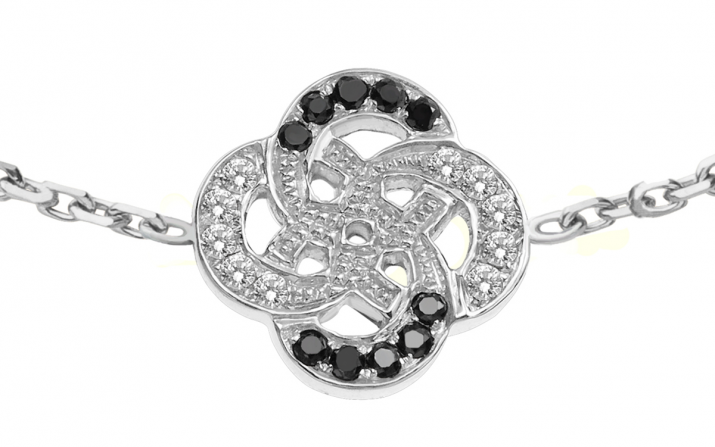 Chain Bracelet Arabesque Kcolor White Gold RedLine Jewelry - Redline - 0++