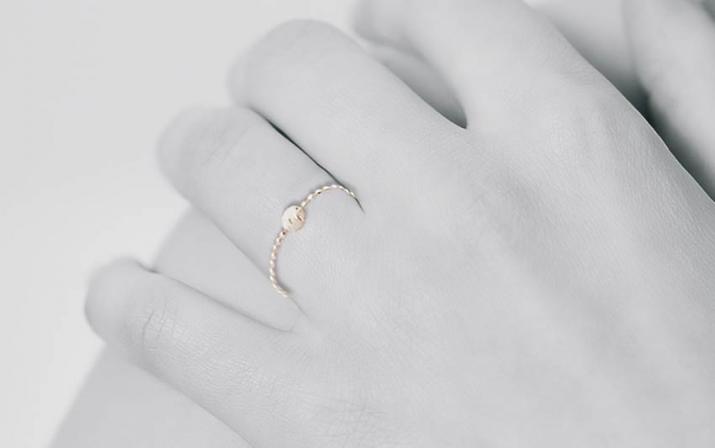 Chain Ring Sweety One White Gold RedLine Jewelry - Redline - 0++