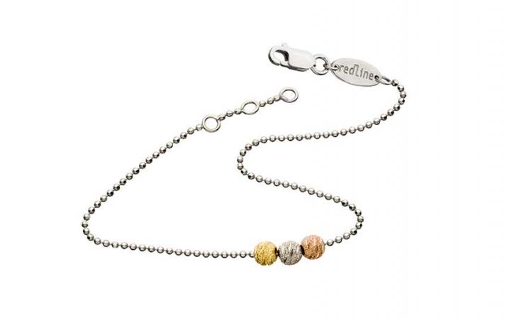 Chain Bracelet Sweety Three White Gold RedLine Jewelry - Redline - 0++