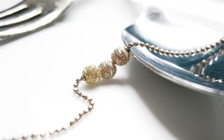 Chain Necklace Sweety Three White Gold RedLine Jewelry - Redline - 0++