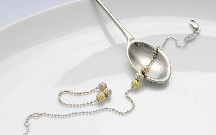 Chain Ring Sweety Three White Gold RedLine Jewelry - Redline - 0++