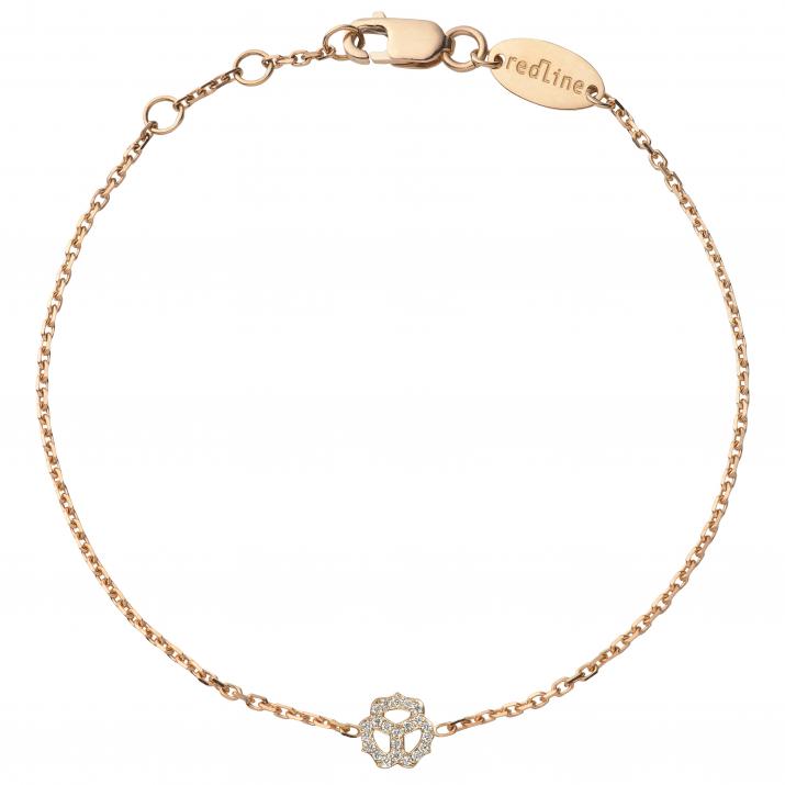Chain Bracelet Pensée Rose Gold RedLine Jewelry - Redline - 0++