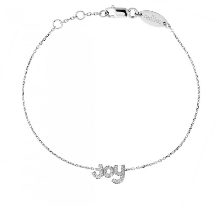 Chain Bracelet For Women with 0.11ct Round Diamond in White Gold Pavé Setting - Redline - 0++
