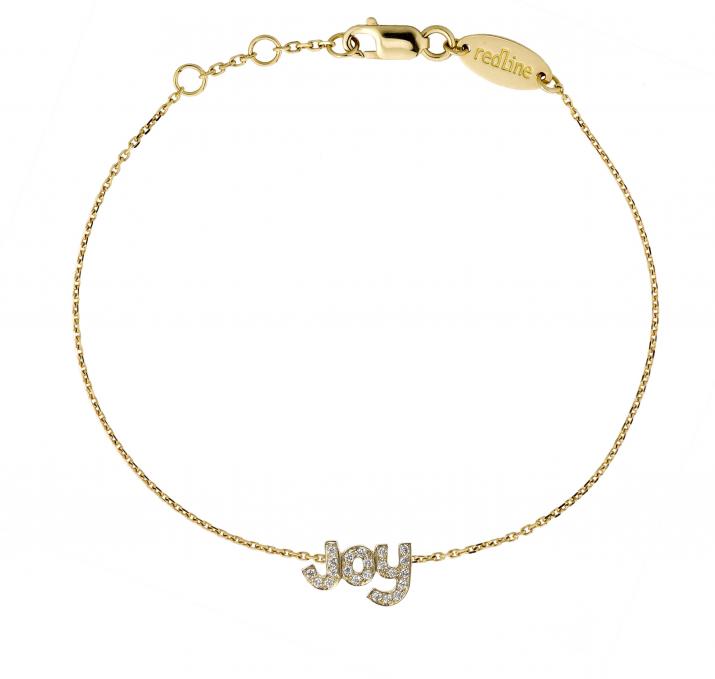 Chain Bracelet For Women with 0.11ct Round Diamond in Yellow Gold Pavé Setting - Redline - 0++