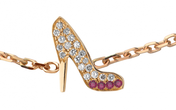 Chain Bracelet Gossip Dia+Rubis Rose Gold RedLine Jewelry - Redline - 0++