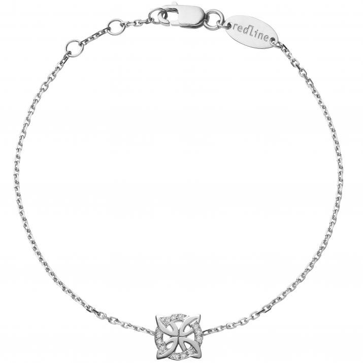 Chain Bracelet Rosace White Gold RedLine Jewelry - Redline - 0++