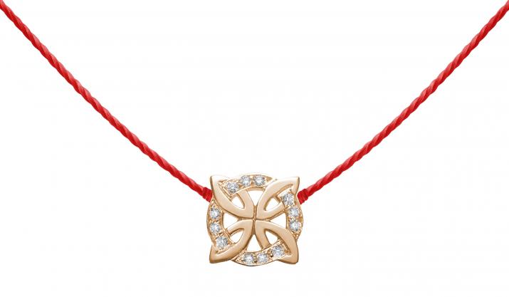 String Necklace Rosace Rose Gold RedLine Jewelry - Redline