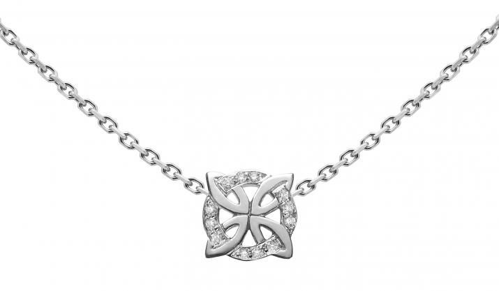 Chain Necklace Rosace White Gold RedLine Jewelry - Redline