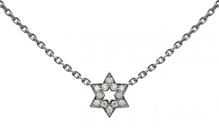 Chain Necklace For Women with 0.06ct Round Diamond in Black Gold Pavé Setting - Redline