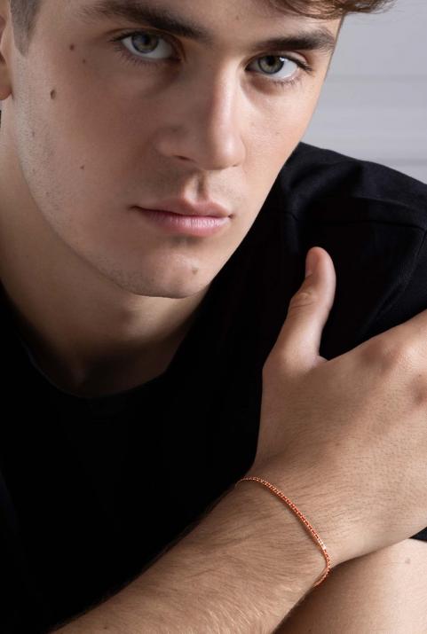 Мужской браслет Aurore розовое золото - Redline - 0++