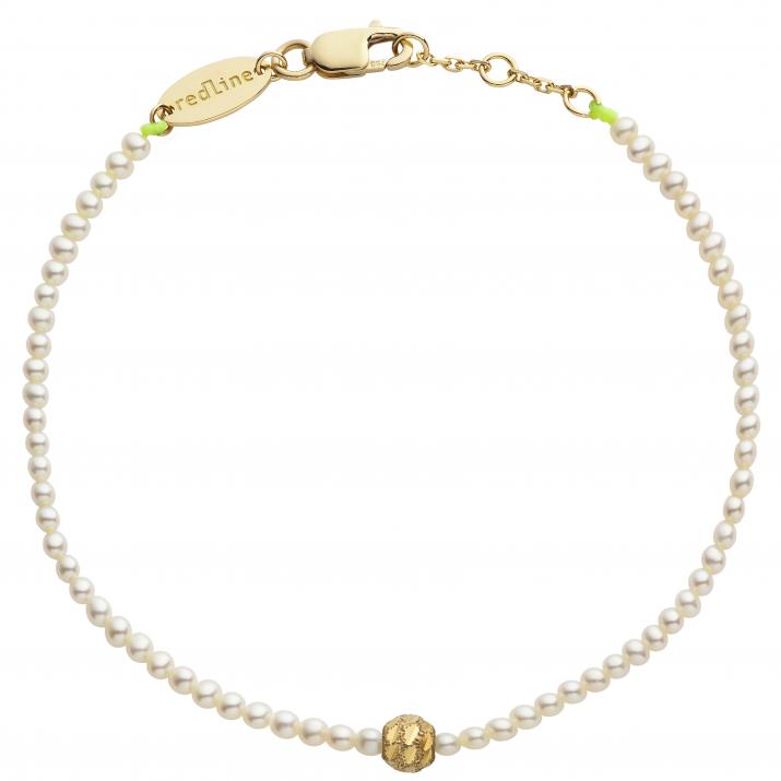 Pearl String Bracelet Diamond & Pearl Sweety (S) Yellow Gold RedLine Jewelry - Redline - 0++
