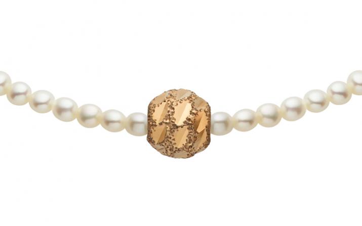 Pearl String Bracelet Diamond & Pearl Sweety (S) Rose Gold RedLine Jewelry - Redline - 0++