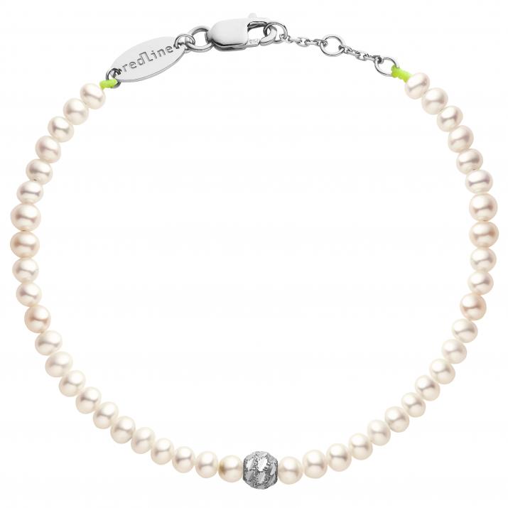 Pearl String Bracelet Diamond & Pearl Sweety (M) White Gold RedLine Jewelry - Redline - 0++