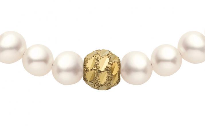 Pearl String Bracelet Diamond & Pearl Sweety (L) Yellow Gold RedLine Jewelry - Redline - 0++