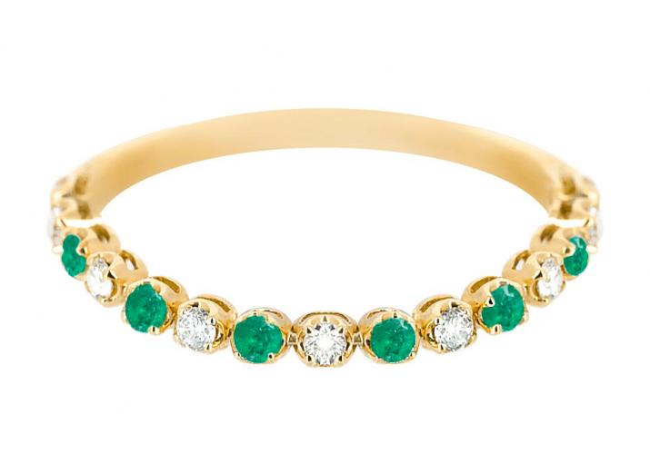 Кольцо Мэрилин Изумру Желтого Золота - Redline - 0++