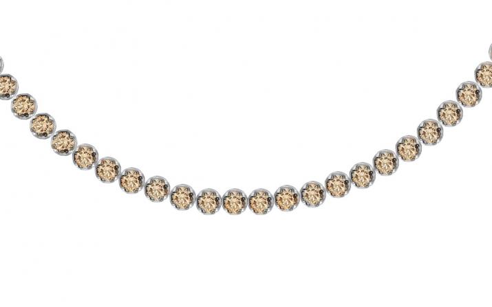 Chain Bracelet Marilyn Riviere Champagne White Gold RedLine Jewelry - Redline - 0++