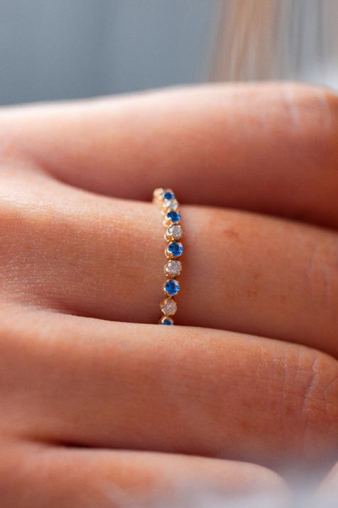 кольцо Marilyn Colored Saphir желтое золото - Redline - 0++