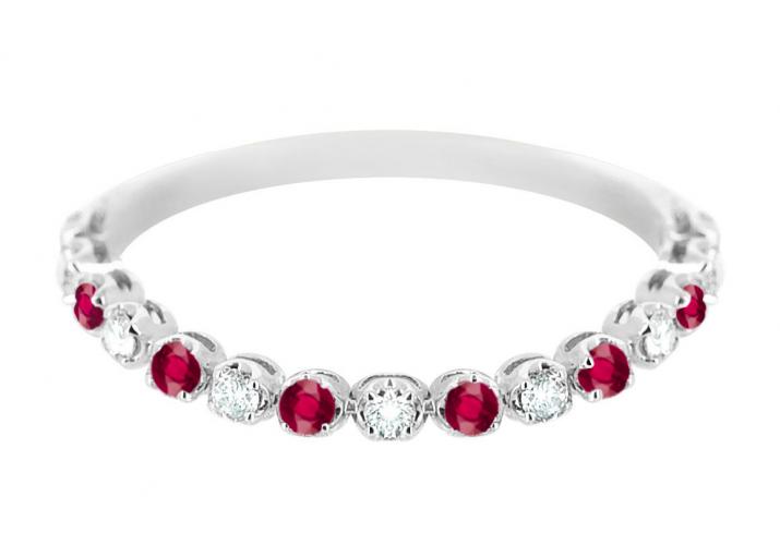 Кольцо Мэрилин Руби белое золото - Redline - 0++