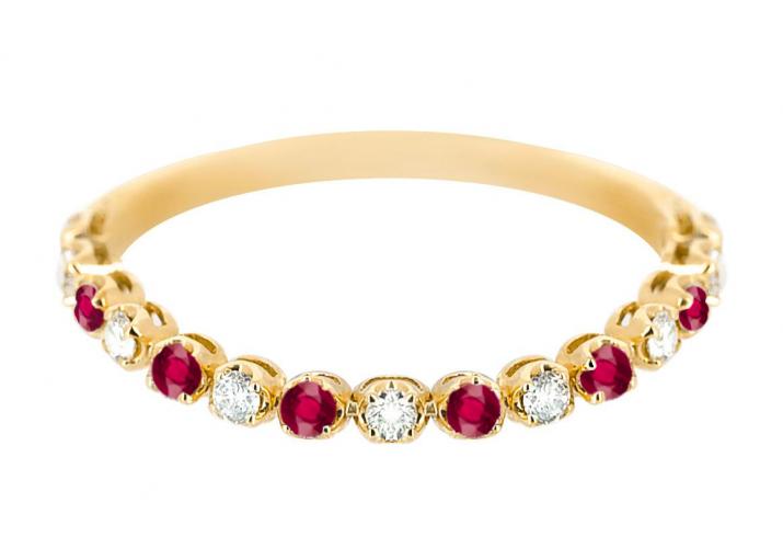 Кольцо Мэрилин Руби Желтое золото - Redline - 0++