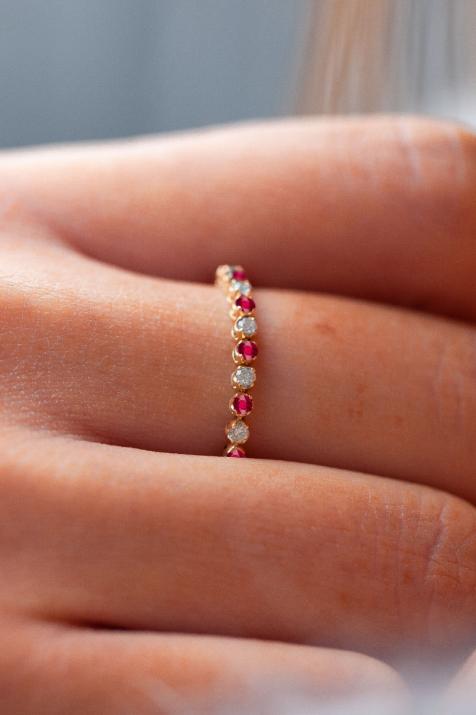 Кольцо Мэрилин Руби Желтое золото - Redline - 0++