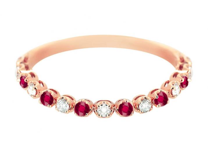 Кольцо Мэрилин Рубин Розовое золото - Redline - 0++